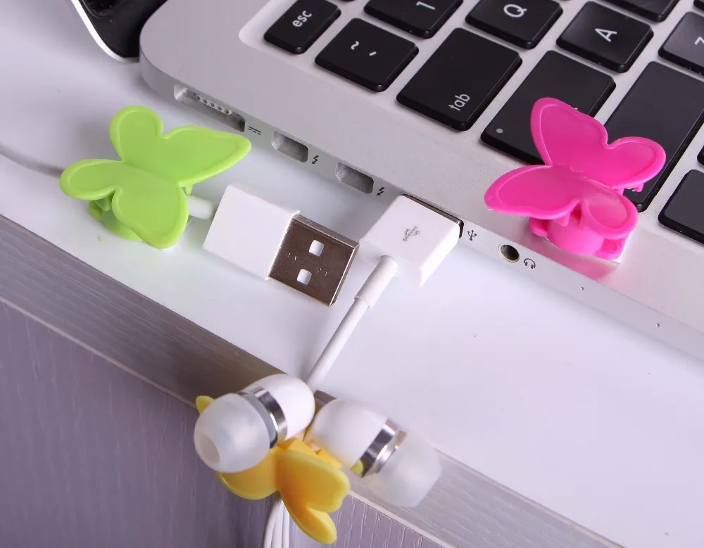 1 Dollar China Supplier Plastic Adhesive Tape Butterfly Cable Holder