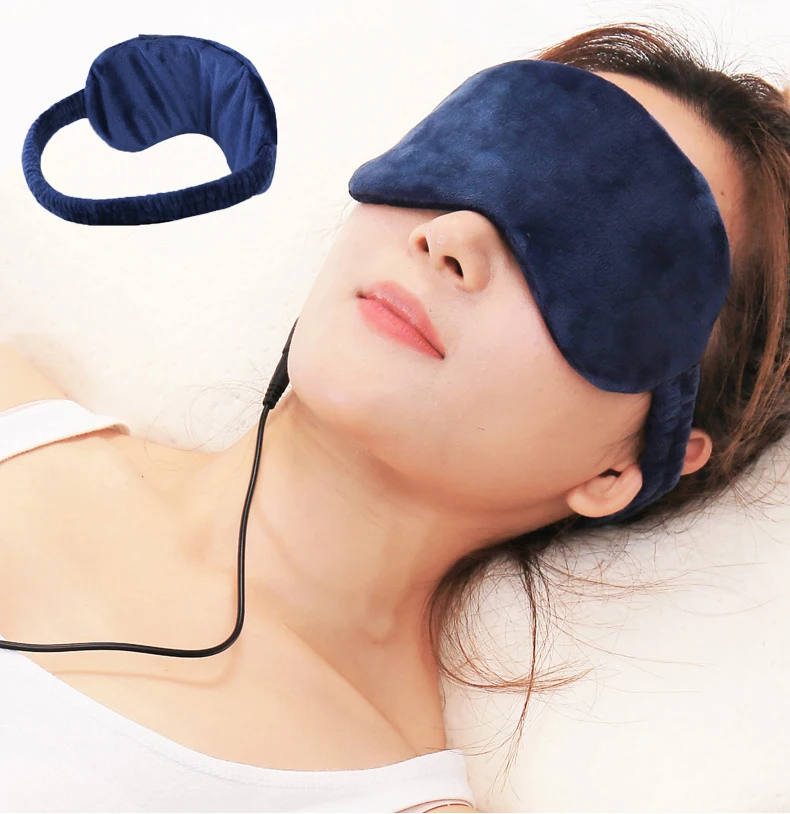 

Portable Elastic Strap Electric Heating Pad for Eyes Sleep Mask 3 Temperatures Control with USB Cable Hot Therapy Dry Eyes, Blue