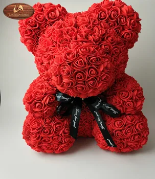 Handmade Teddy Bear Flowers,Soap Flower Bouquets,Party Bridal Shower ...