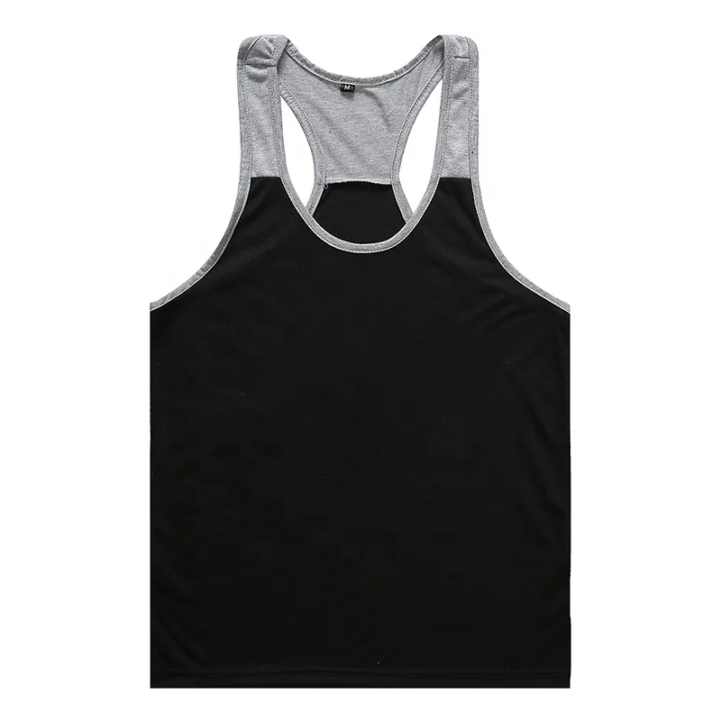 

new style wholesale oem custom logo gym fitness men stringer tank top, Picture color