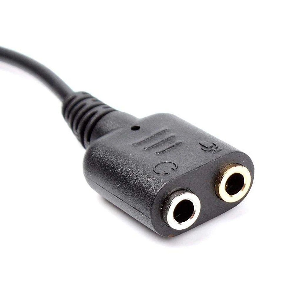 20cm Rj11 To Dual 3.5mm Headphone Female Converter Adapter Audio Cable