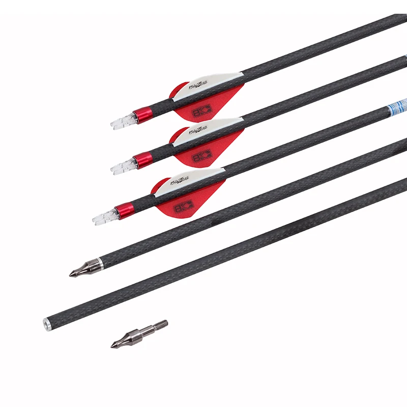 

SPG Wholesale New 3K carbon Express Archery Arrows with Interchangeable Arrow Tips Archery Hunting Equipment, N/a
