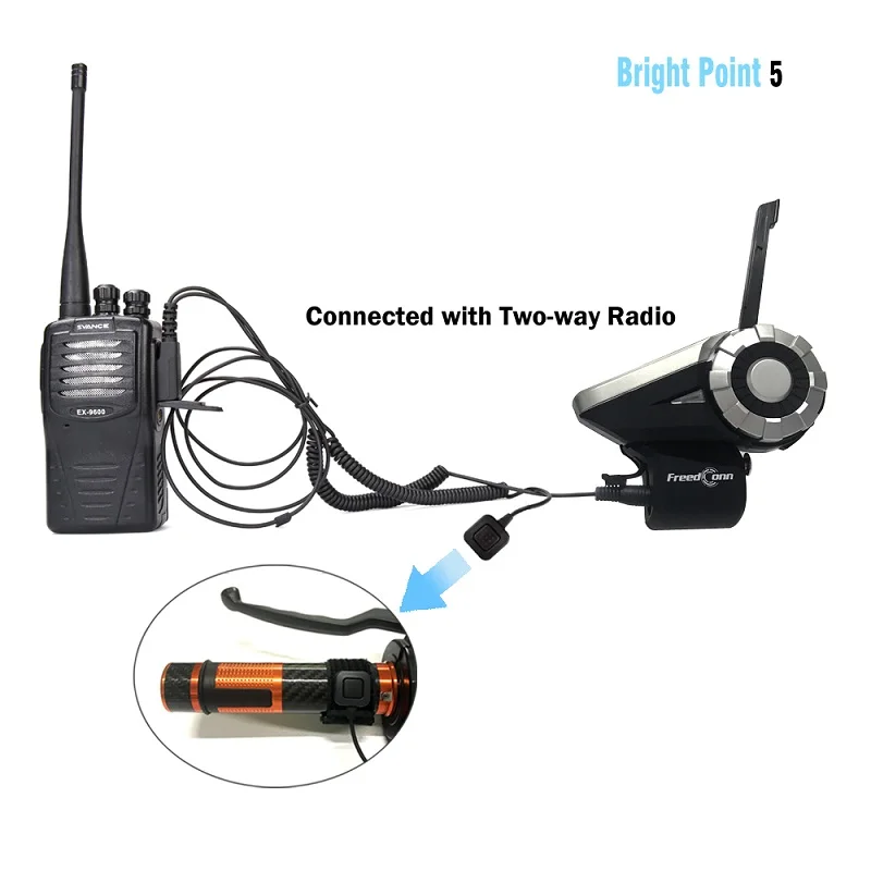 
Freedconn newest Helmet Bluetooth headset T-REX for Group Intercom 8 people can talk at the same time in 1500 meters range +L3 