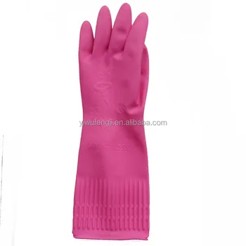 pink cleaning gloves