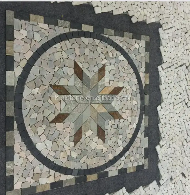  Natural Slate Stone Mosaic Medallions Paver Stone