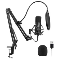 

Condenser microphone studio recording kit with usb microphone