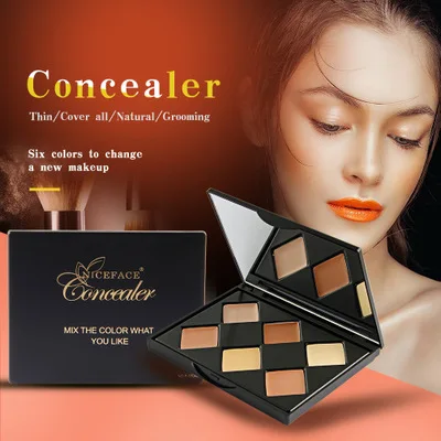

6 Colors/Set Concealer Palette Waterproof Cream Foundation Natural Stereo Face Makeup Concealer Contour Palette