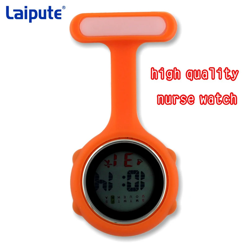 wholesale silicone rubber digital sport pocket nurse watch