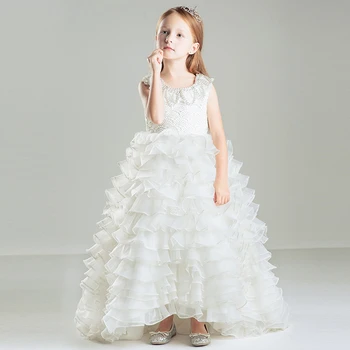 Boutique Wholesale Dresses For Girl Wedding Party Baby Sleeveless