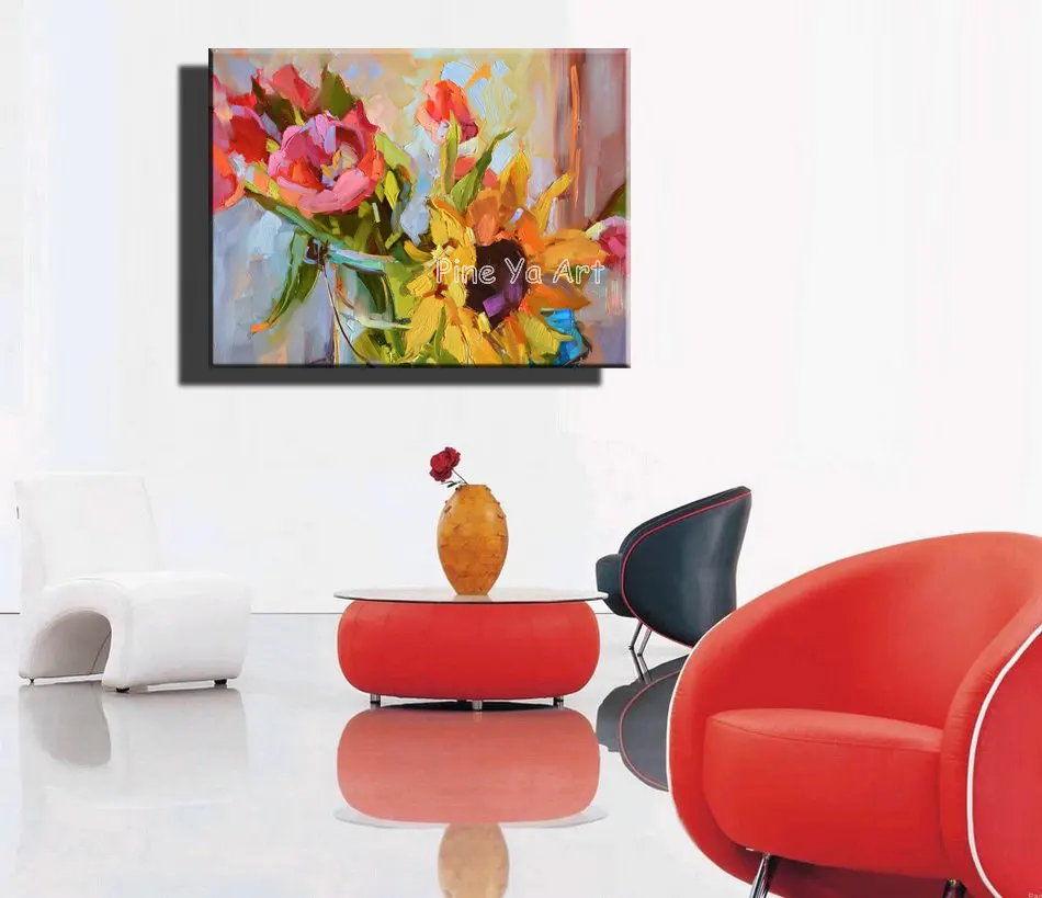 Oil Painting Kitchen Find Deals On Line Get Quotations Large Handmade Decorated Sunflower Abstract Modern Canvas Wall Picture Living Room Oil Painting For Kitchen
