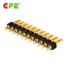 single row solder cup 11pin pogo pin connector,spring pin electronic connector