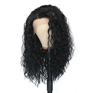 Top Quality Synthetic Hair Heat Resistant Fiber Curly Synthetic Lace Front Wig
