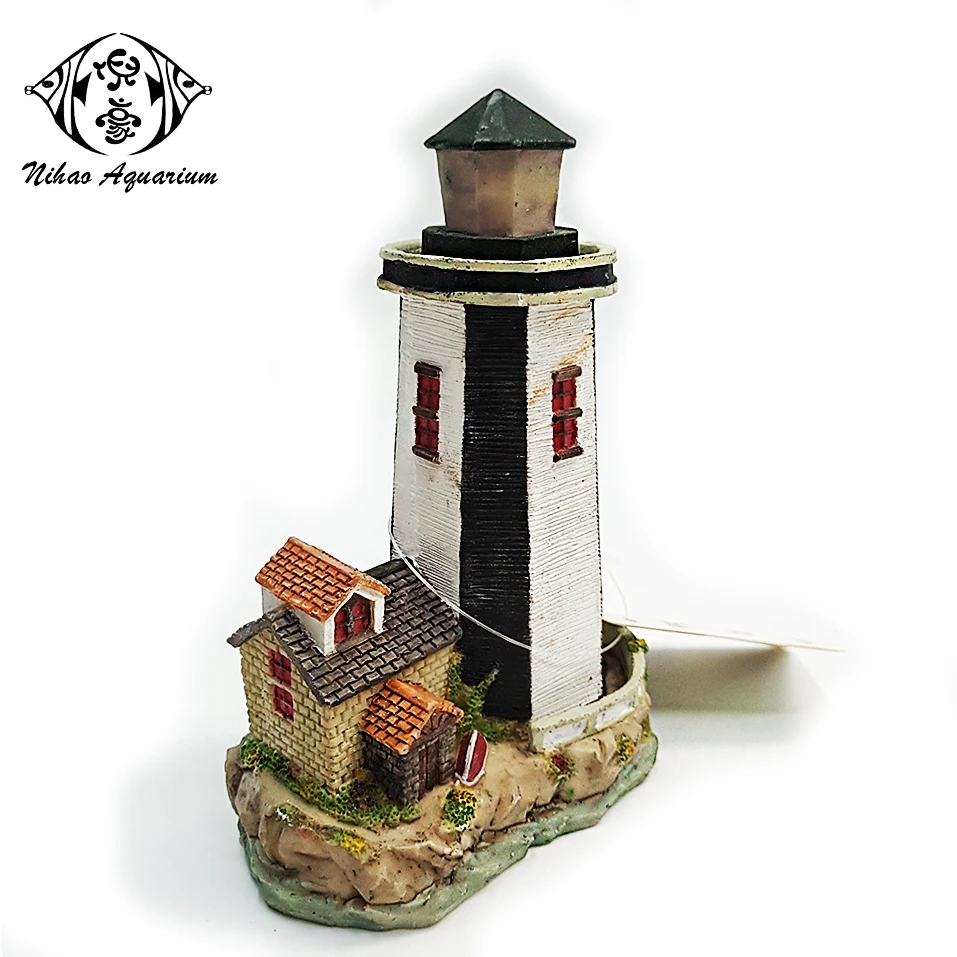Coastline Scenery Seacoast Tower Resin Craft Resin Lighthouse Figurines