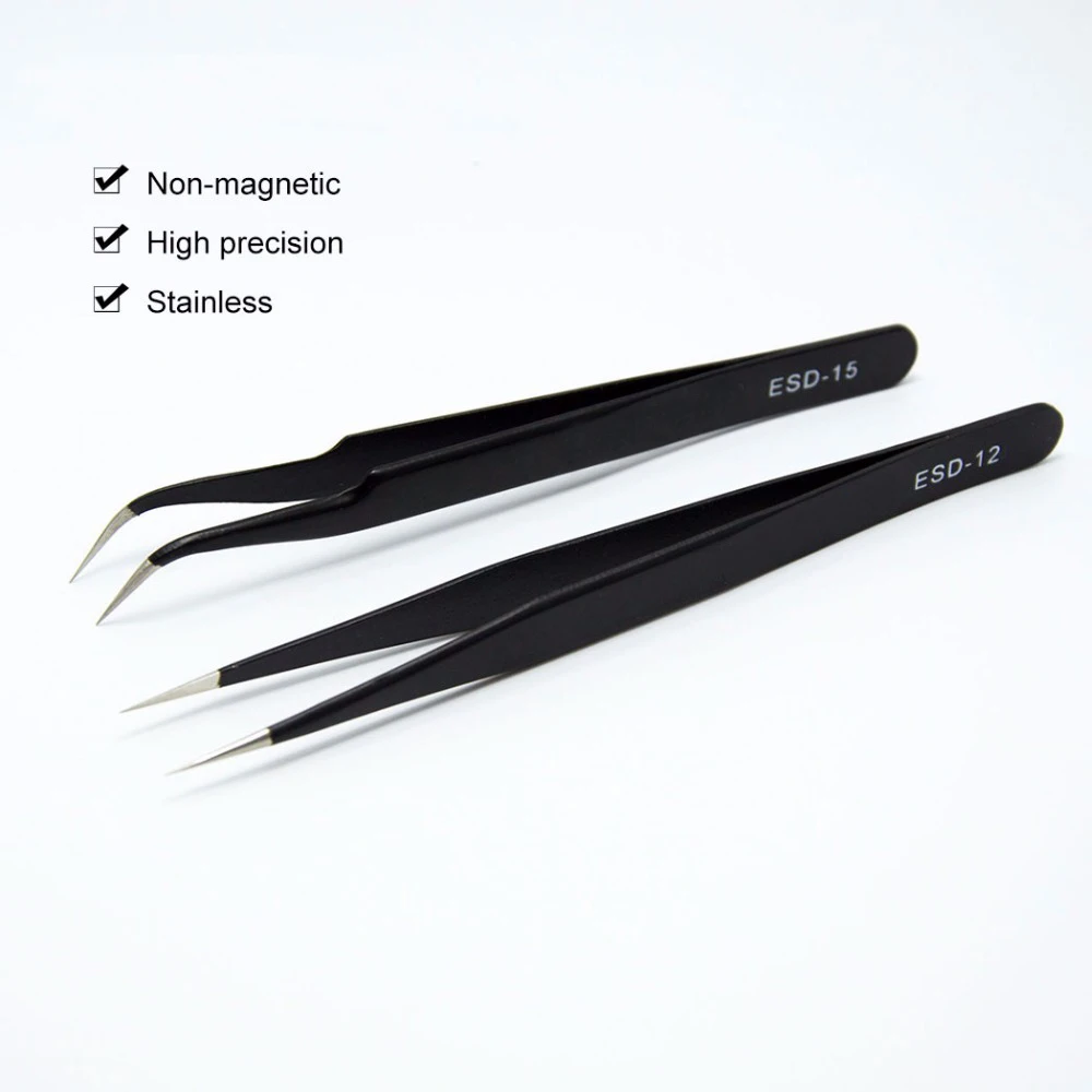 

Private label black straight and curl stainless lash extension tweezers false eyelash pincet for eyelashes