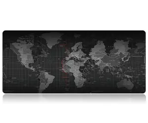 Image of World Map Gaming Mouse Pad with Stitched Edges Non-Slip Rubber Mousepad for Computer PC Keyboard Laptop