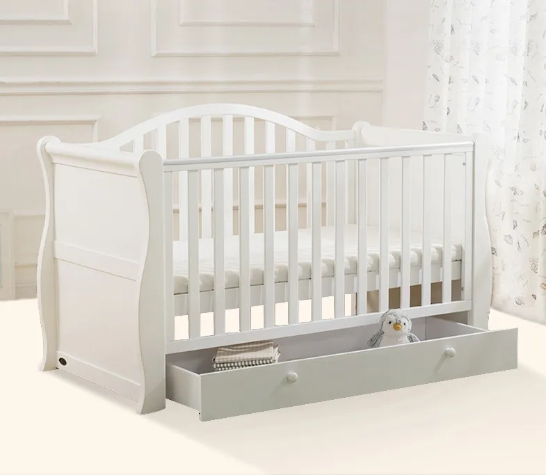 ivory sleigh cot bed