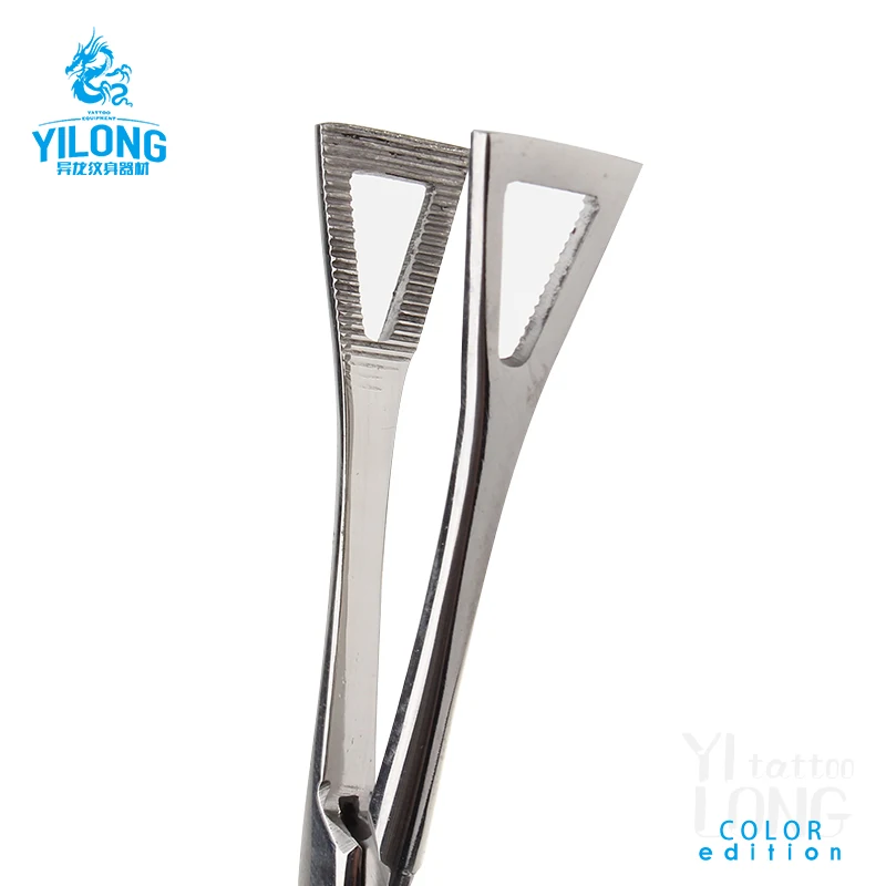 Yilong Stainless steel Triangular closed forceps Body Piercing Tools Plier Tattoo Accessories