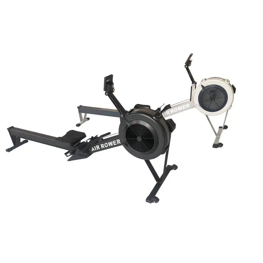 

Foldable Air Rower Trainer Rowing Machine for Commercial and Home, Black/white