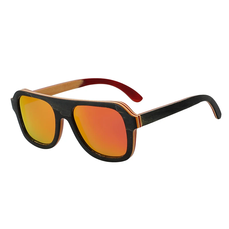 

Handmade Skateboard Wooden Polarized Sunglasses Dropship Supplier Custom Logo, 5 colors