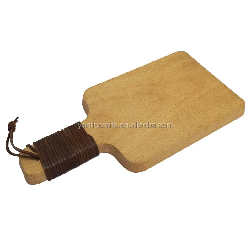 

Custom logo eco-friendly engraved wood bread chopping block board, Natural color