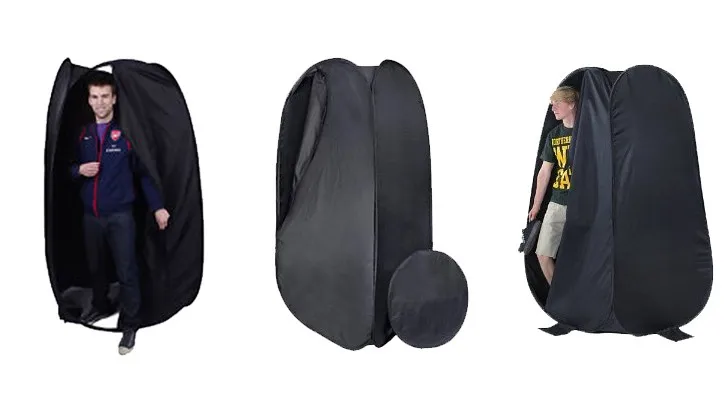 Collapsible Indoor/Outdoor Camping Photo Studio Pop Up Changing Dressing Tent Fitting Room with Carrying Case(Black)