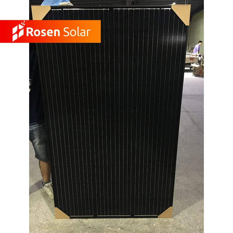 Rosen 320w All Black Solar Panel Black Mono 310w 320w Pv Panel 72 Solar