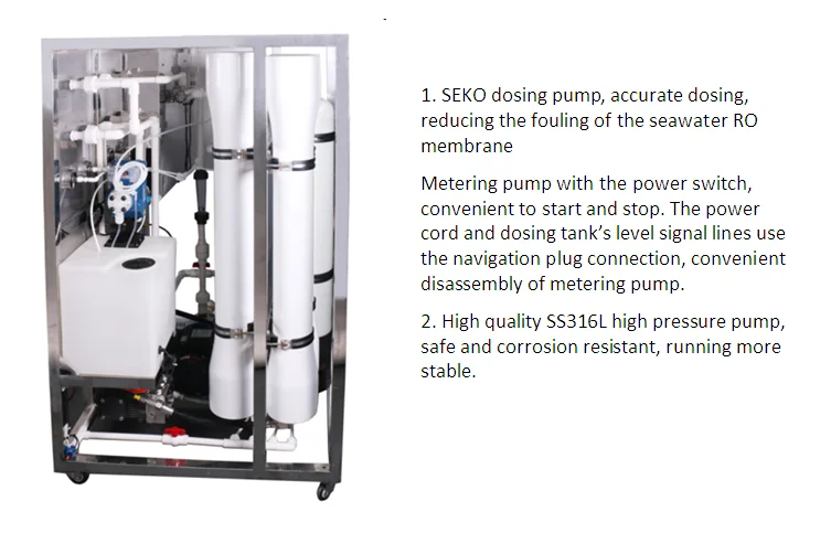 10000L/day island drinking water use movable seawater desalination equipment