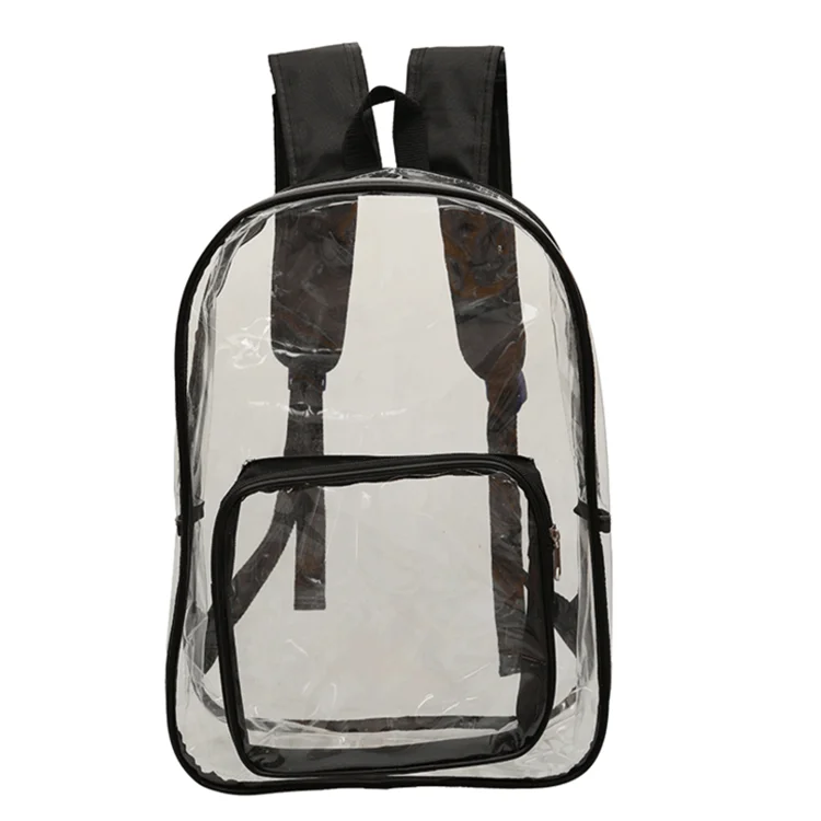 Factory Price Fashion Transparent Pvc Waterproof Plastic Backpack Bag