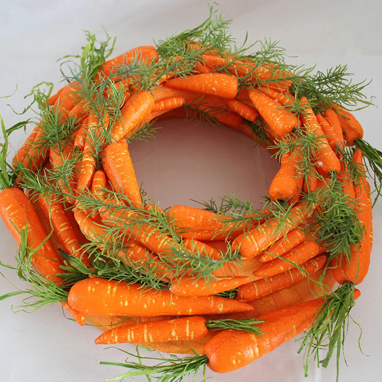 Wholesale Easter Decoration Craft Wreath Artificial Vegetables Carrot ...