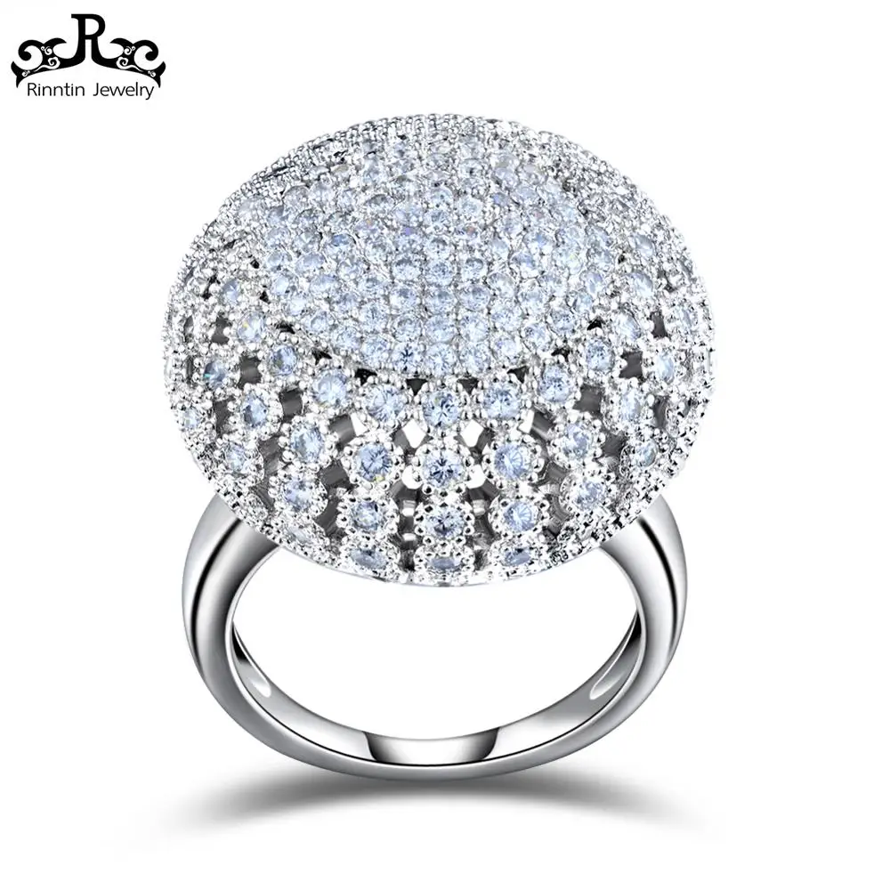 

Big Stone 218 Pieces AAA Zircon Full Paved Round Shaped Woman Ring RIR48, N/a