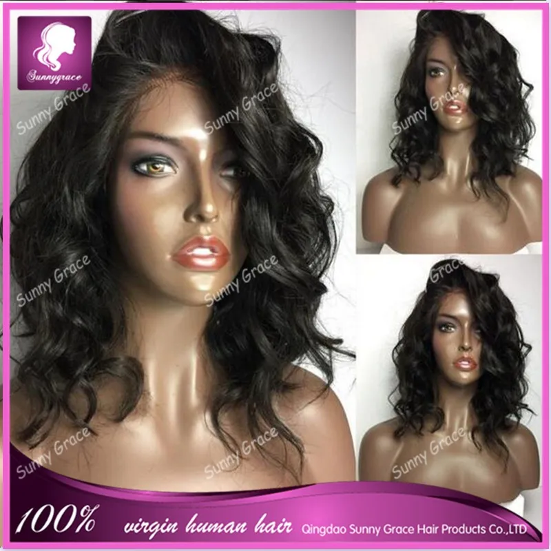 

100% human hair free sample bob hairstyle wholesale wigs human hair lace front wig, N/a
