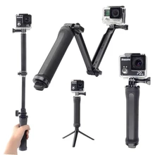 GoPro 3-way Monopod + Tripod + Grip Super Portable Magic Mount for xiaomi yi GoPro Hero4 / 3+ / 3/ 2 +SJ4000 Free shipping GP238