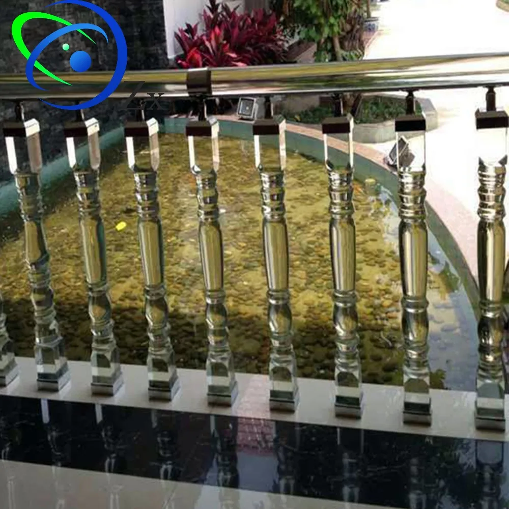 Crystal Or Acrylic Column Pillar For Stair Railing Handrail With