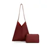 HEC Cheap Price Small Designed PU Leather Material Ladies` Vanity Shoulder Bag Handbag Set
