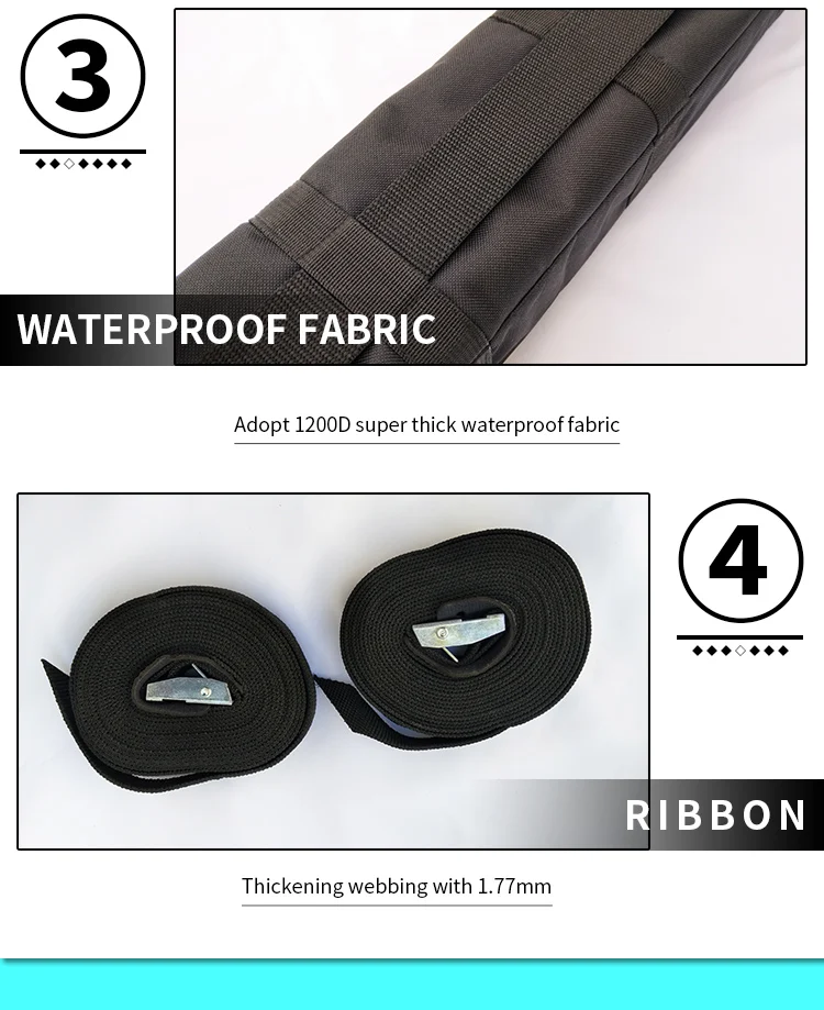 2 Pcs Kayak Soft Roof Rack No Scratching Adjustable Antivibration And