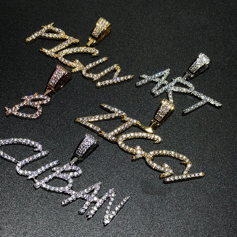 

Iced out Custom bubble pendant Heavy gold plating for men, Picture