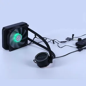 12V Liquid CPU Cooler LED Fan Intel AMD