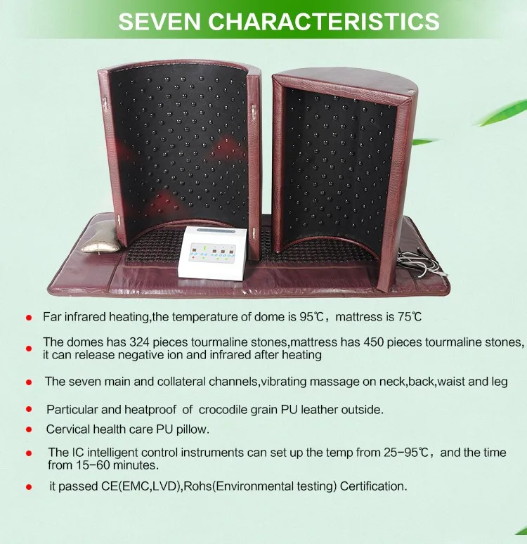 Factory price luxury led light tourmaline sauna dome slimming Far infrared ozone spa capsule for sale