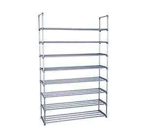 Buy 8 Tier Metal Shoe Rack Space Saving Shoe Tower Shelf Cabinet Bench 40 Pairs Shoe Storage Organizer Grey In Cheap Price On Alibaba Com