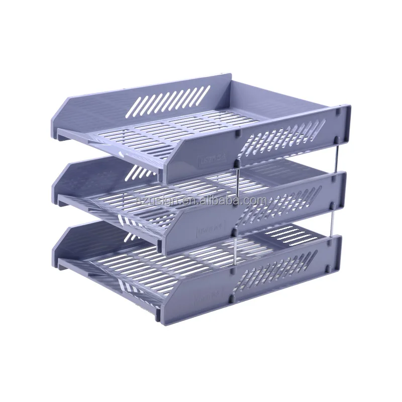 
US-10431 PS folding style three layers file tray 