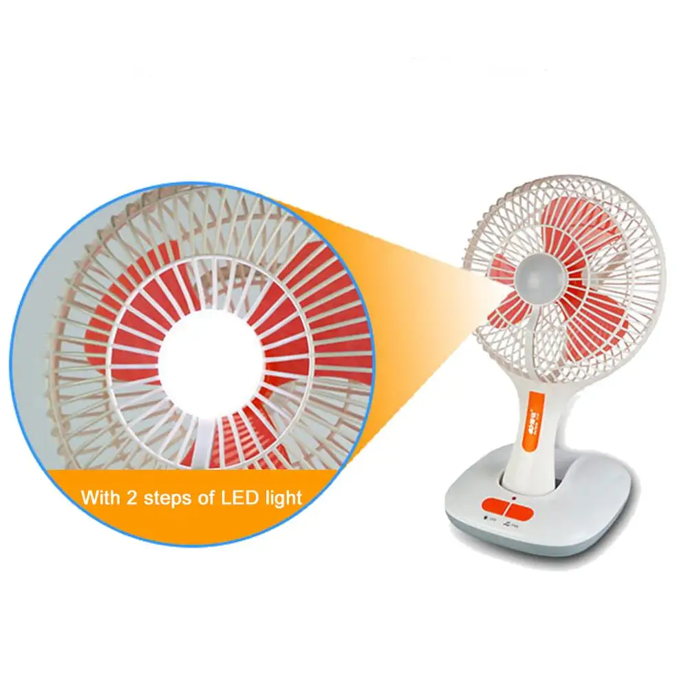Df803 8 Inch Low Price Battery Charger Table Fan With Light Buy