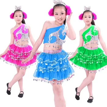 Supply Beautiful Show Girls Dance Costume Kids Modern Dance Arabic Mongolian Dance Sequin Costume , Buy Arabic Dance Costumes,Show Girl Dance