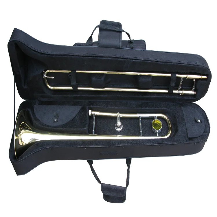 
Professional Gold Lacquered Brass Bb Alto Trombone With Case  (60796864432)