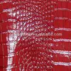 Hugely popular PVC leather fabric with crocodile embossed ,shining surface with two tones color,popular used for ladies handbags