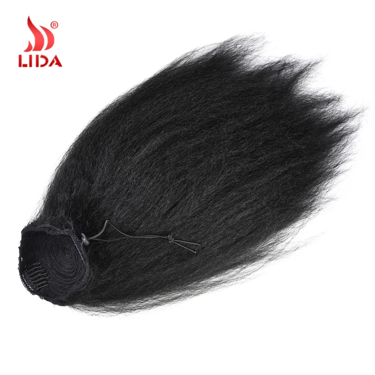 

Lida Synthetic kinky straight ponytail hair extension 18-24" drawstring kinky hair ponytail