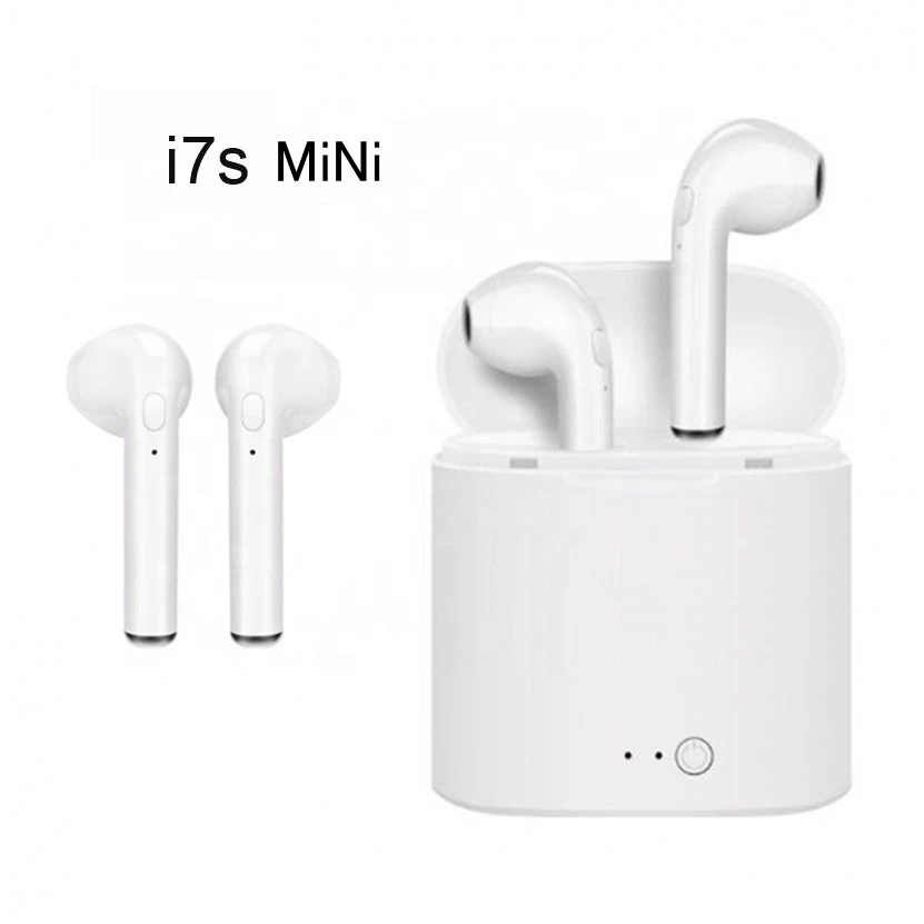 

2019 Hot selling sport headphones earphones wireless earphone cheap price with charging box TWS i7s mini