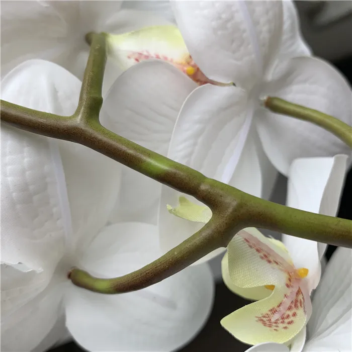 F1511 Wholesale Discount Wedding Decoration Artificial Orchid Stem White Orchid Flower