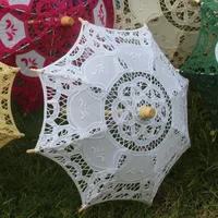 

Mini Vintage Wood Embroidery Pure Cotton Lace Umbrella Wedding Umbrella So Small for Wedding Gift Photo Props Kids Gift