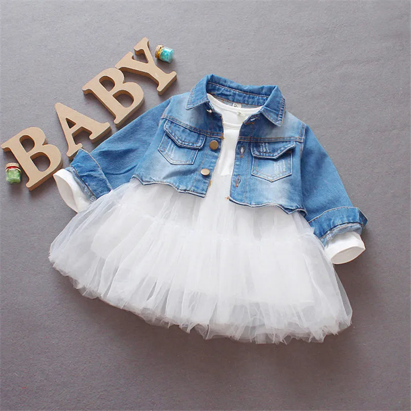 

girl dress 2018 new style autumn spring kids girls dress 2pcs children long sleeve frocks dresses birthday party clothing, As picture