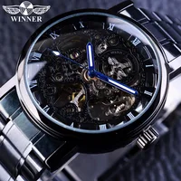 

Winner Watch Mens Military Sport Clock Male Top Brand Luxury Skeleton Clocks Automatic Mechanical Steel Watch Relogio Masculino